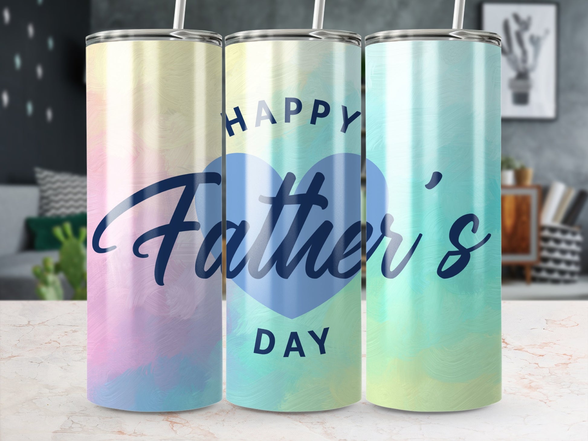 Happy Father's Day Gradient Travel Tumbler Drinkware