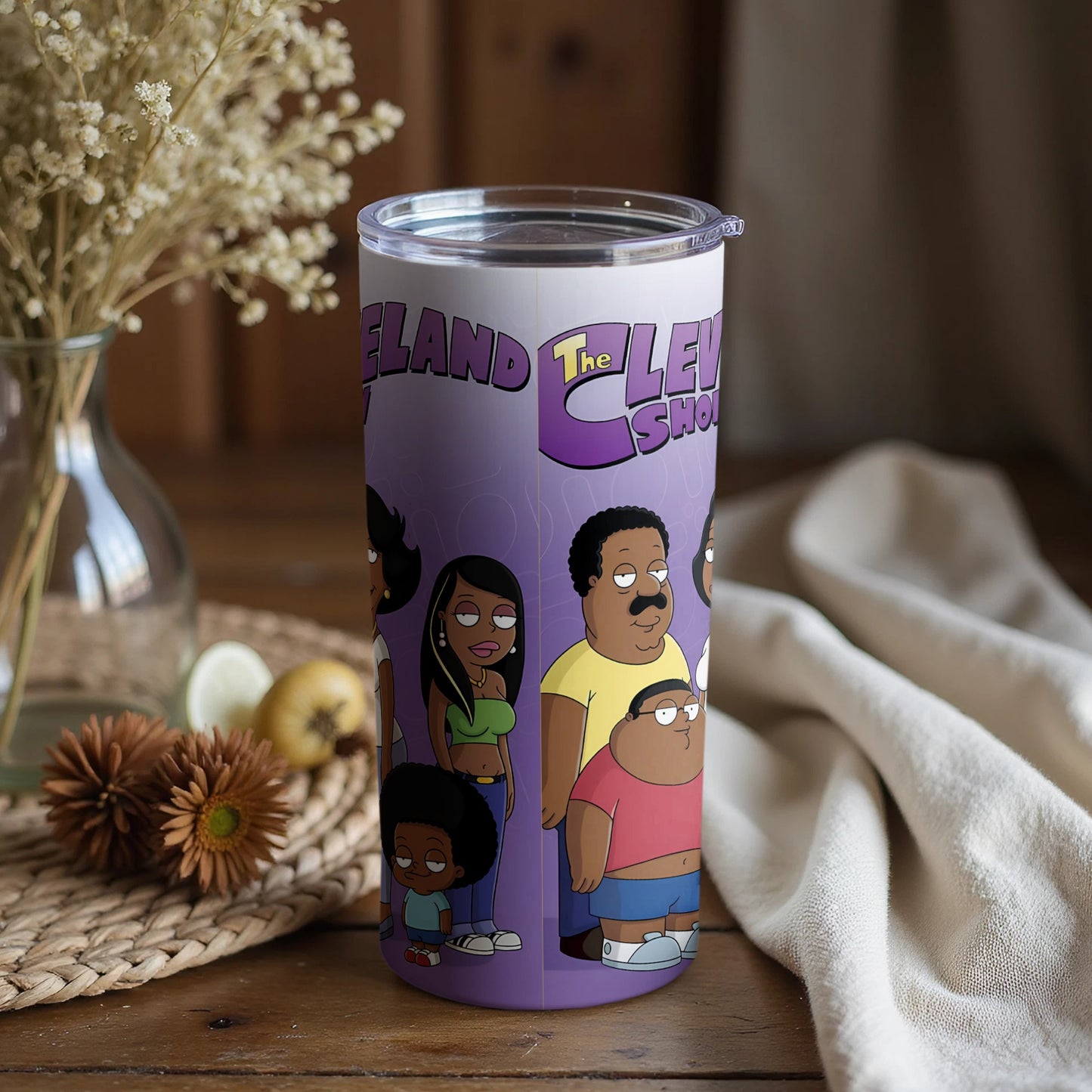 The Cleveland Show Characters on Purple Tumbler