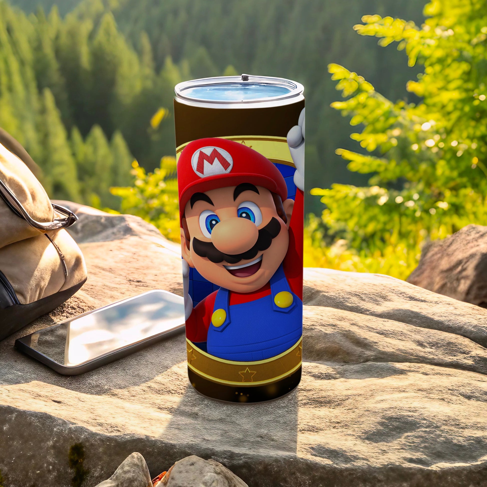 Vibrant Mario Character Design Travel Mug