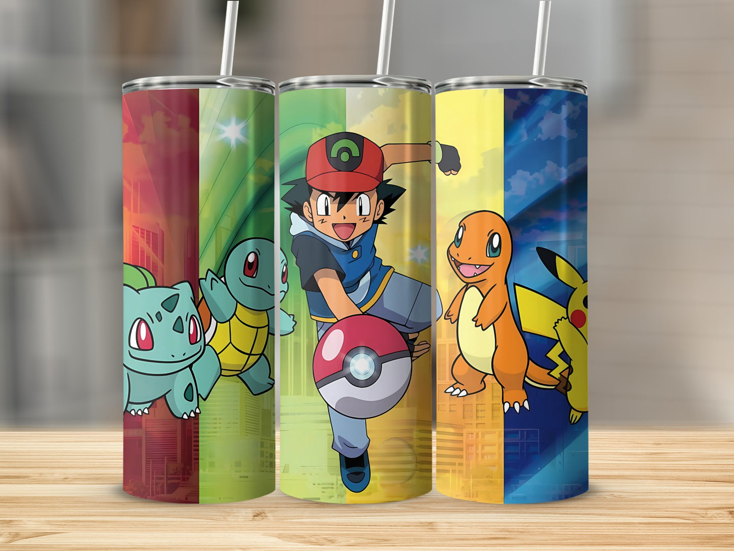 Colorful Animated Character Design Drink Tumbler