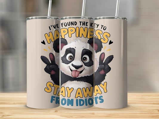 I've Found The Key To Happiness Panda Tumbler