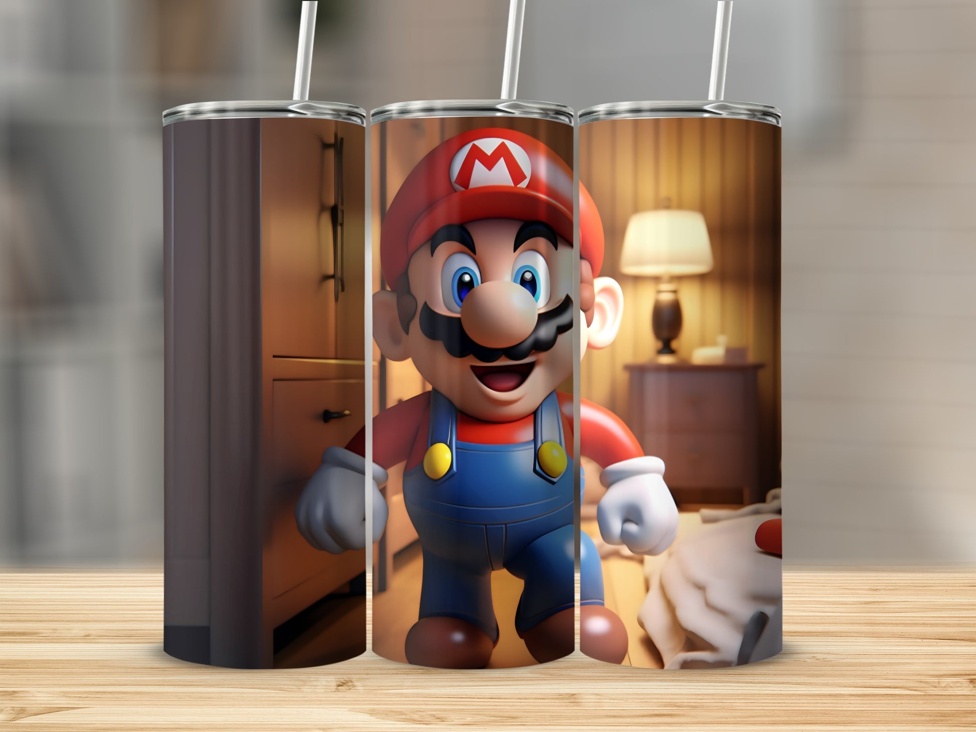Mario Brothers Character Tumbler featuring Iconic Imagery