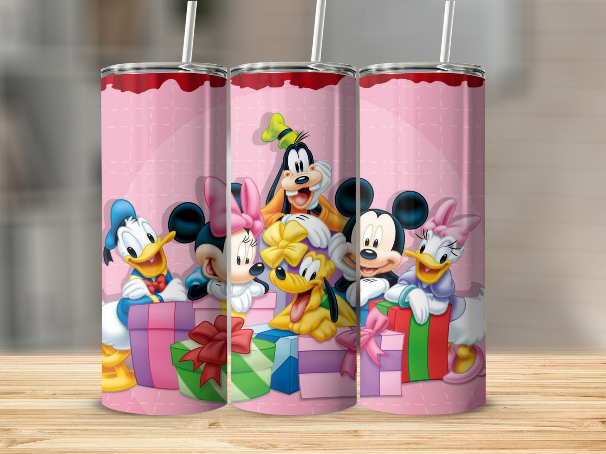 Disney Characters Pink Tumbler for Parties and Gifting