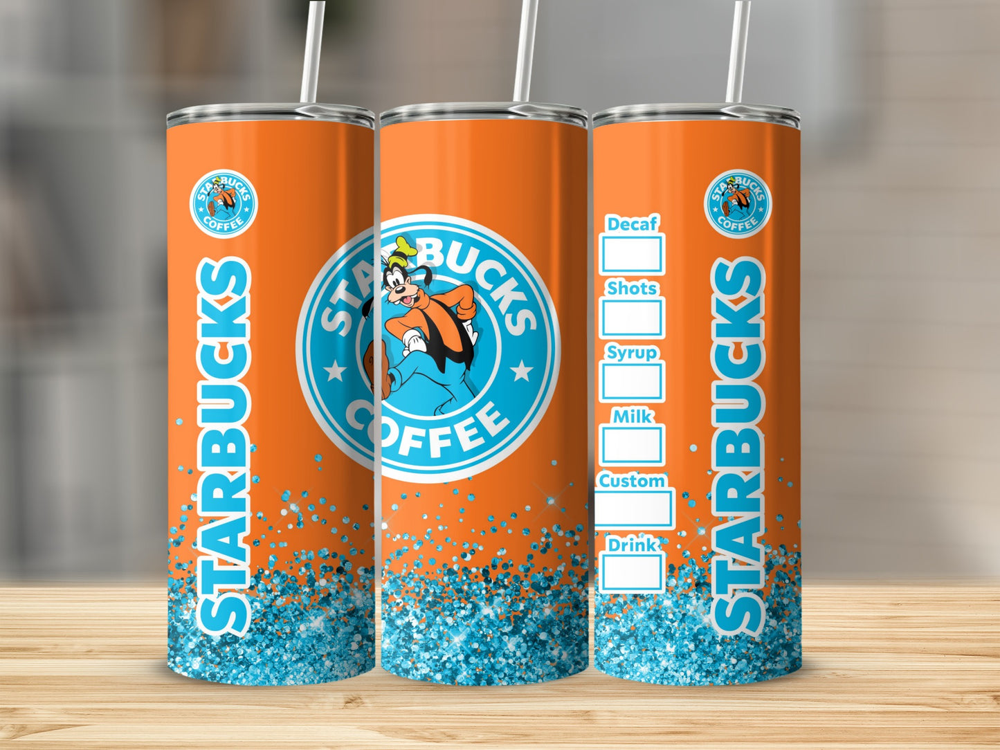 Goofy Starbucks Coffee Design Tumbler 20oz