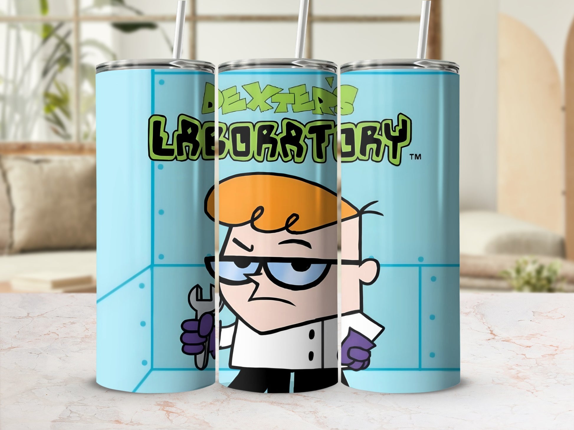 Dexter's Laboratory Cartoon Character Tumbler Flask