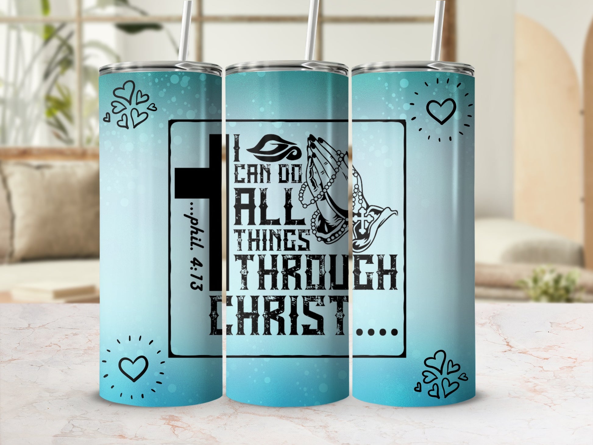 I Can Do All Things Through Christ Tumbler Product