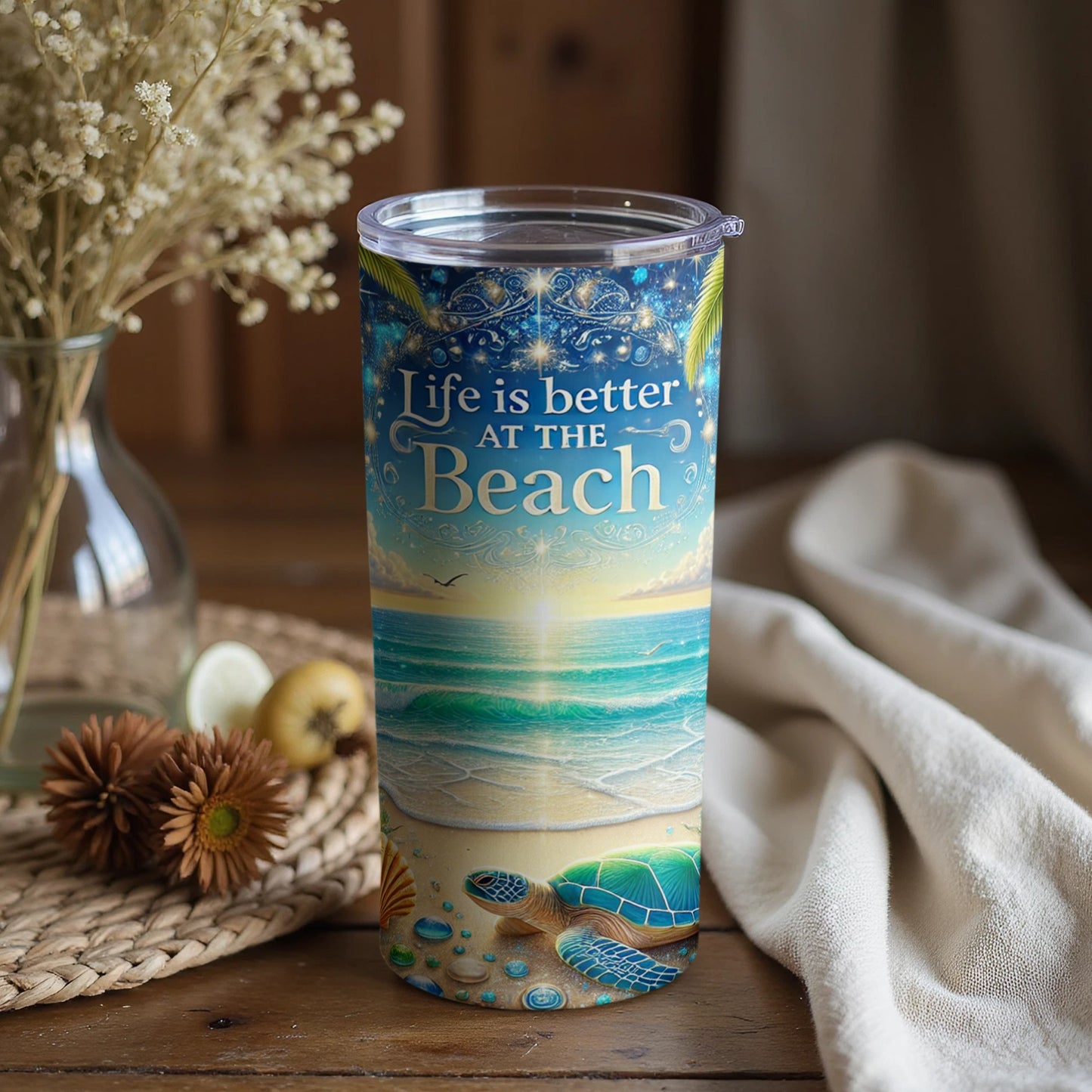 Life is Better at the Beach Tumbler for Summer