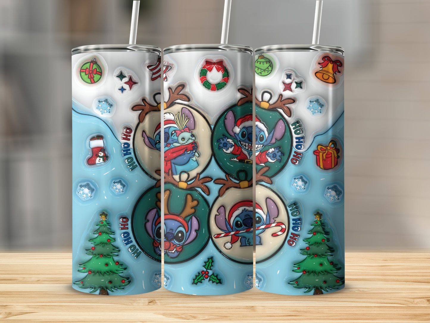 Christmas Cartoon Characters Holiday Themed Tumbler