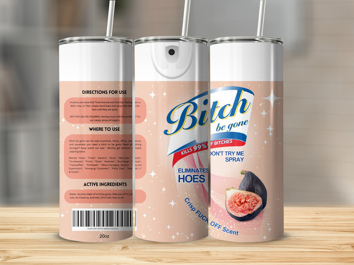 Bitch Be Gone Spray Crisp F*CK OFF Scent Eliminates Hoes