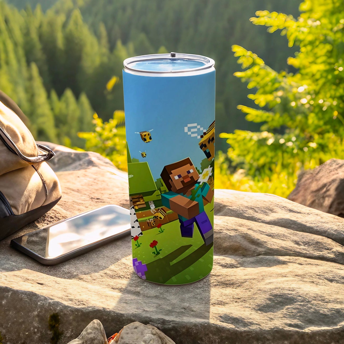 Adventure-Themed Insulated Travel Tumbler Product