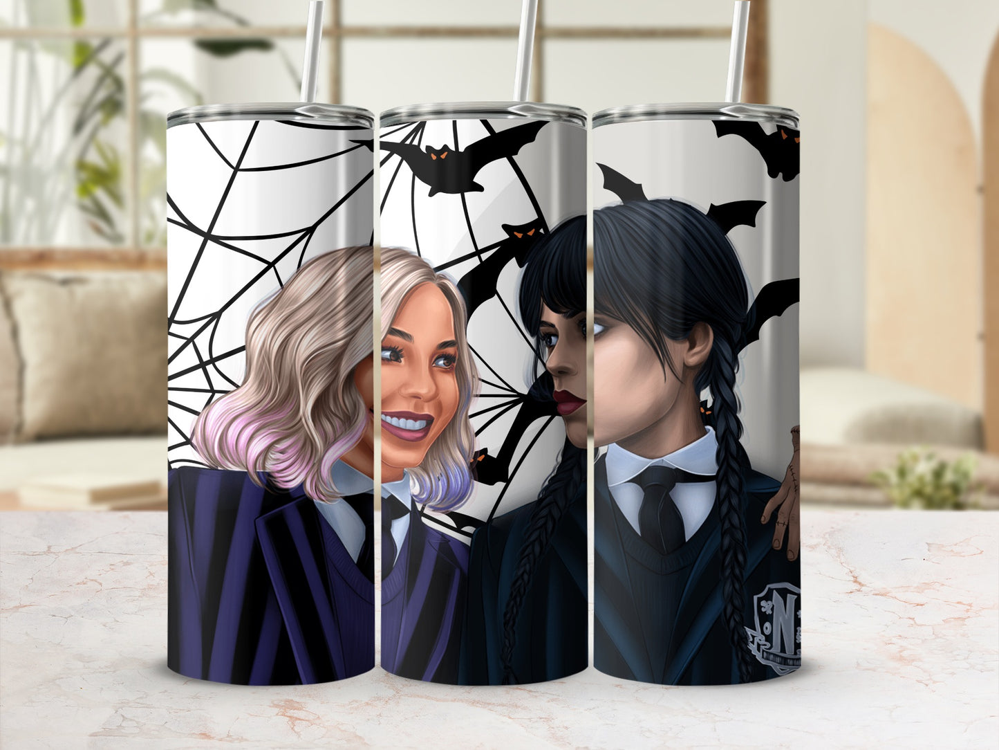 Gothic Halloween Character Design Tumbler or Thermos