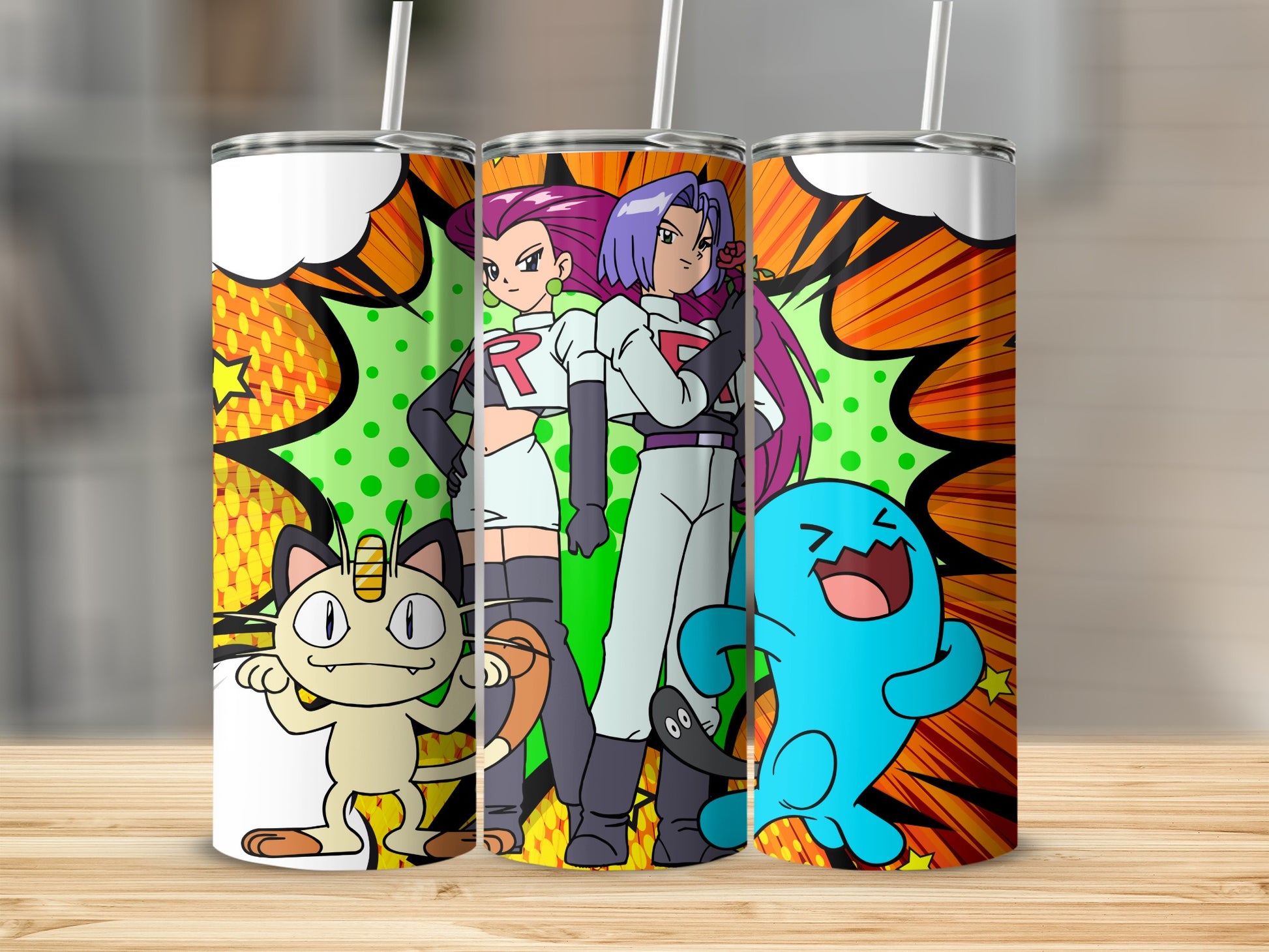 Team Rocket Character Tumbler Anime Inspired Drinkware