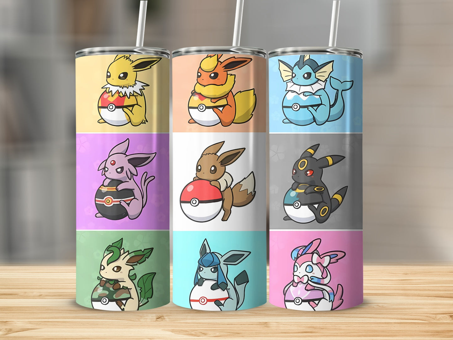 Eeveelution Characters Design Insulated Tumbler