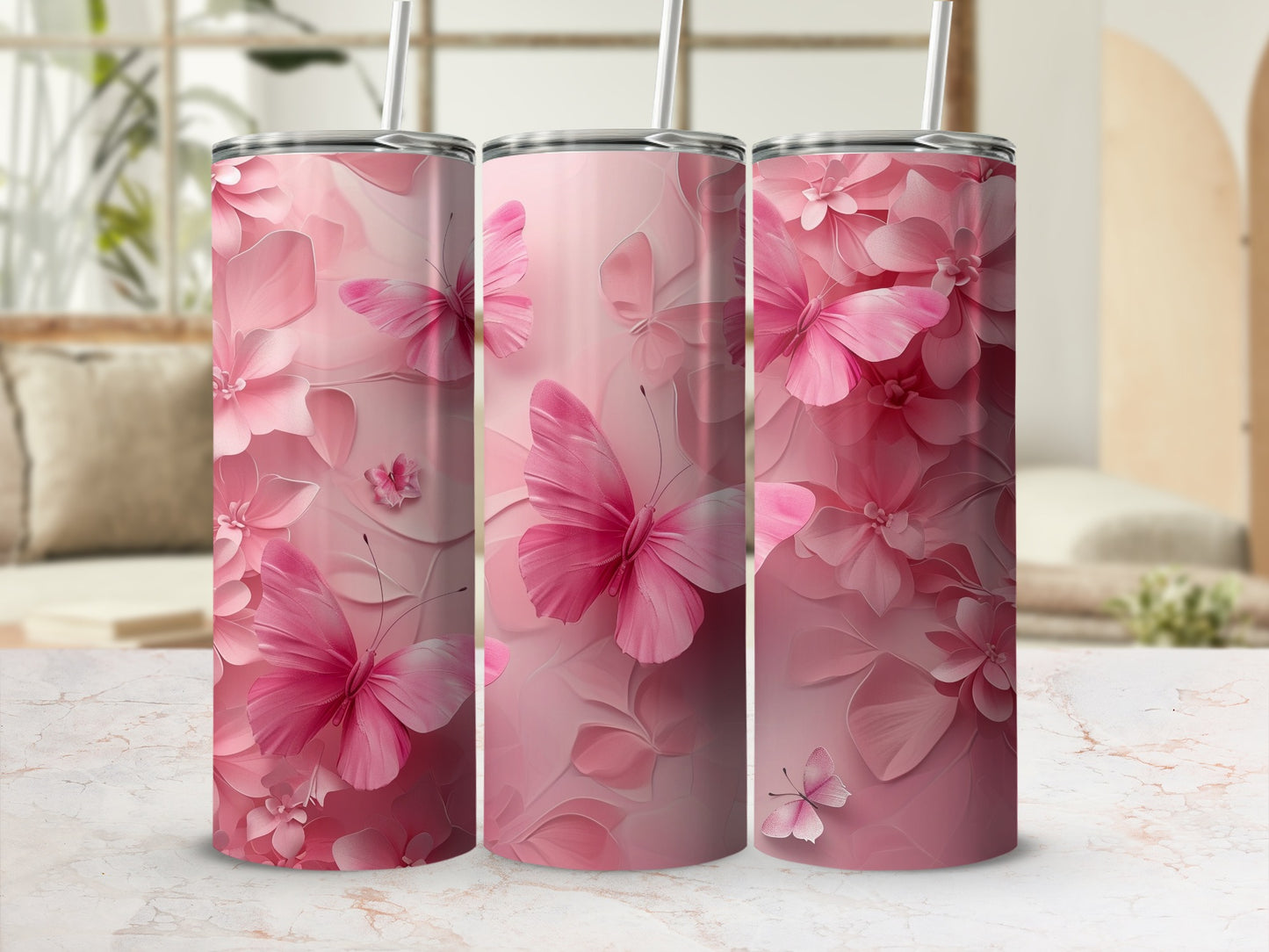 Beautiful Pink Flowers Butterflies Drink Tumbler product type
Tumbler, Pink, Floral, Butterfly, Flowers, Drinkware, Rose, Blush, Botanical, Nature, Elegant, Beautiful, Feminine, Aesthetic, Pretty, Beverage container, Hydration, Chic, Spring, Garden