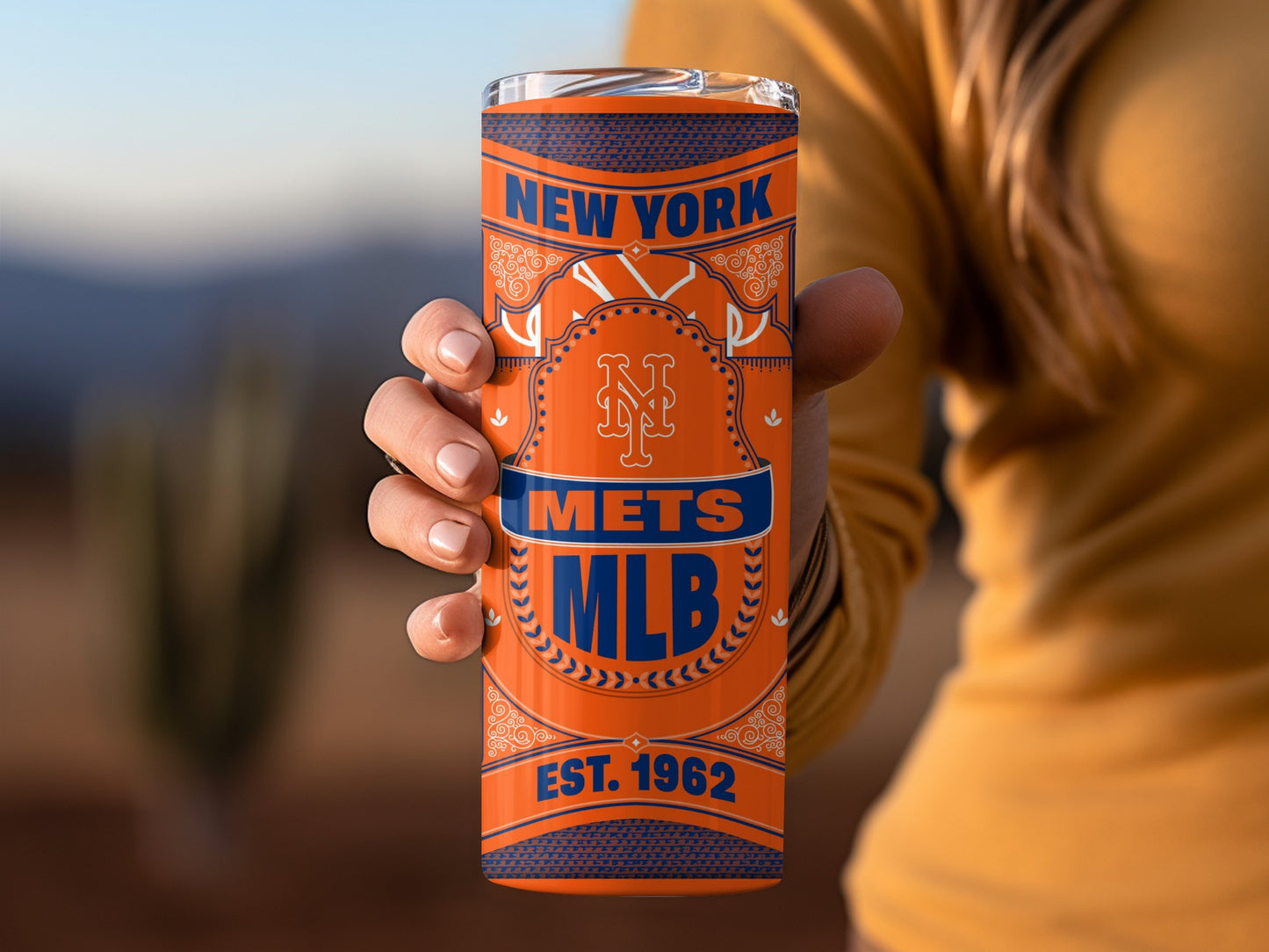 New York Mets MLB Est 1962 Sports Team Design Tumbler