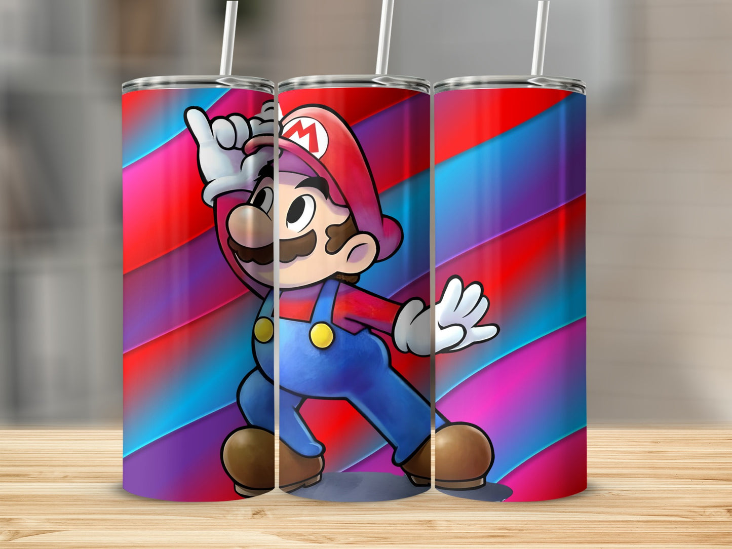 Colorful Retro Cartoon Character Tumbler 12oz Stainless Steel