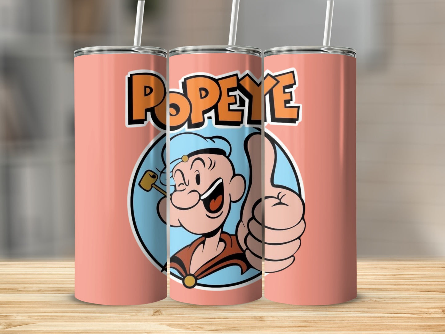 Popeye Thumbs Up Design Tumbler for Beverage Enthusiasts