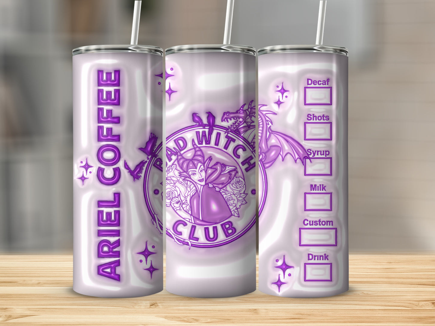 Ariel Coffee Bad Witch Club Customizable Tumbler