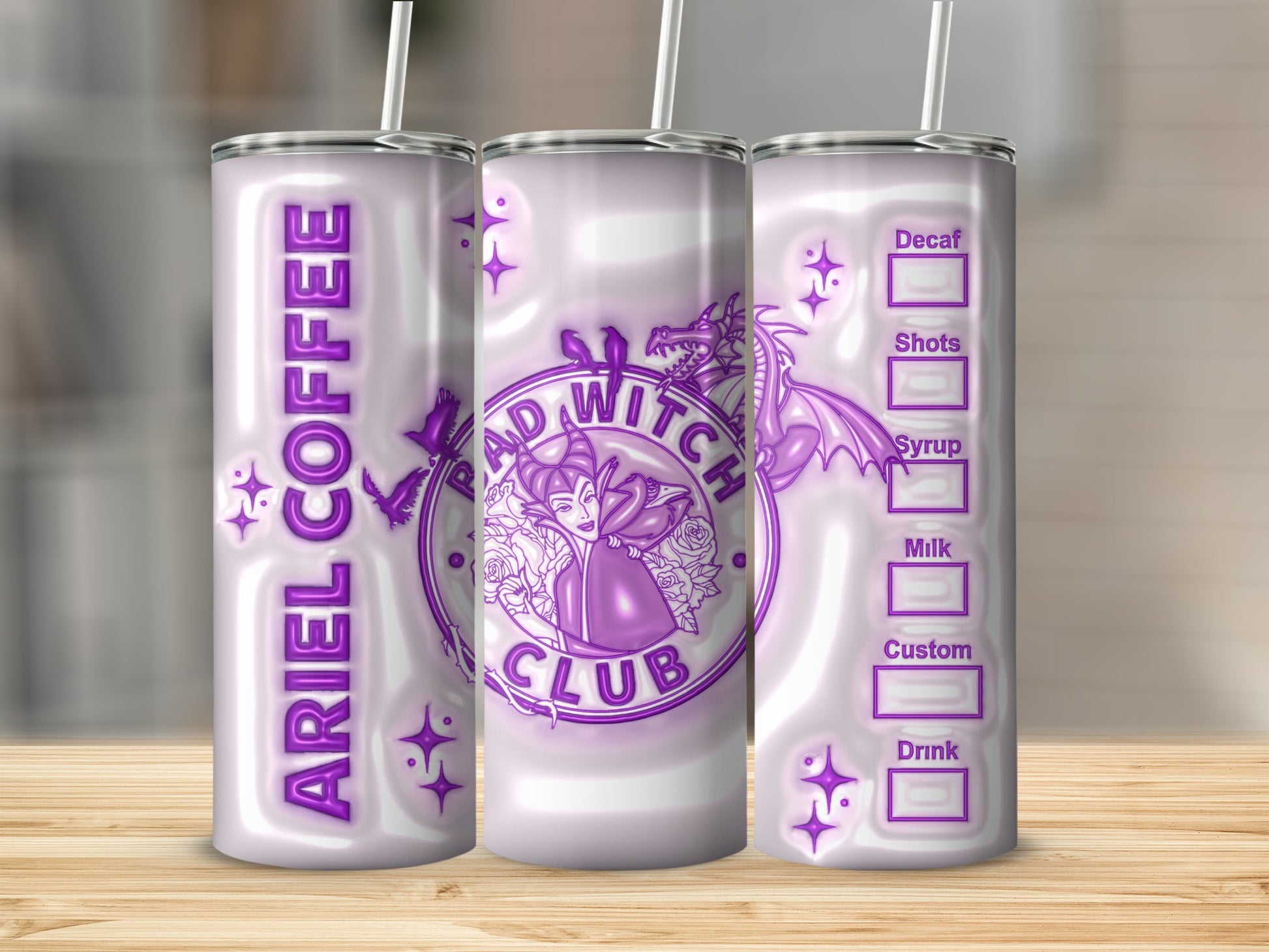 Ariel Coffee Bad Witch Club Customizable Tumbler