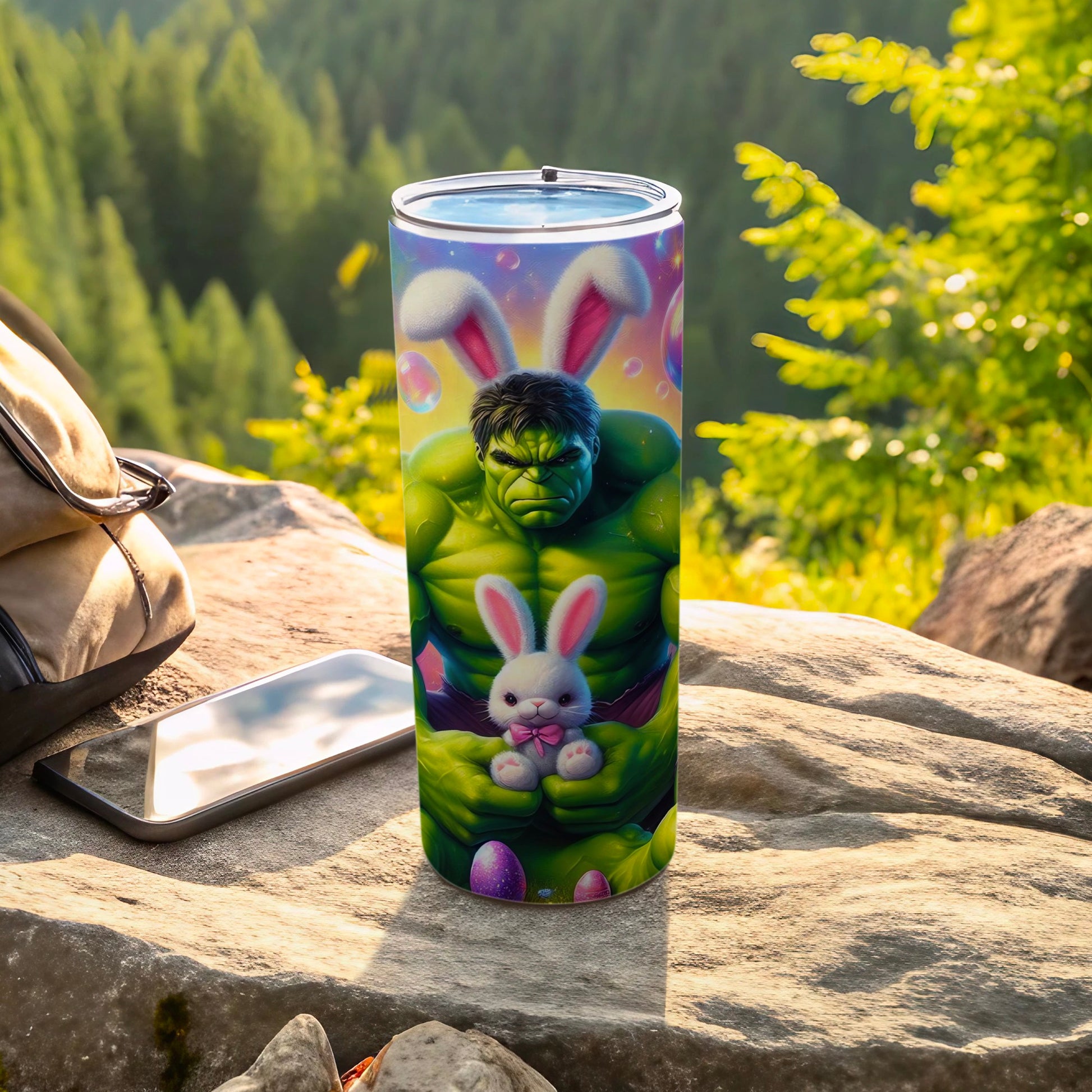 Hulk Bunny Ears Holding Easter Bunny Bubbles product type
