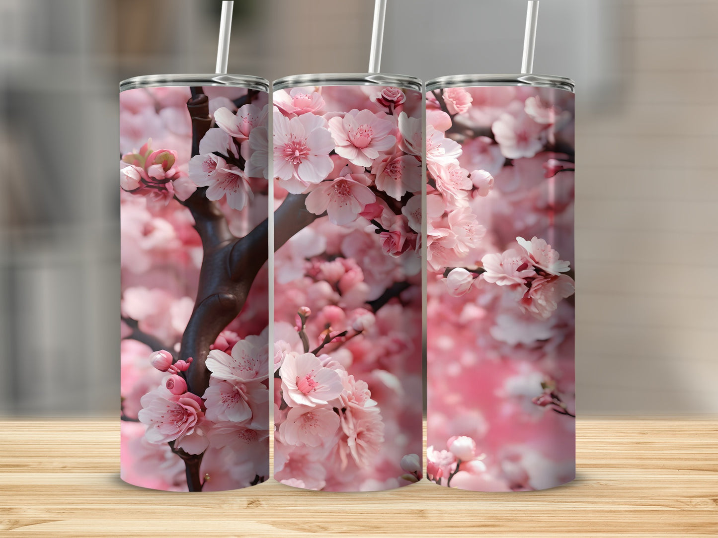 Pink Cherry Blossoms Floral Pattern Elegant product type