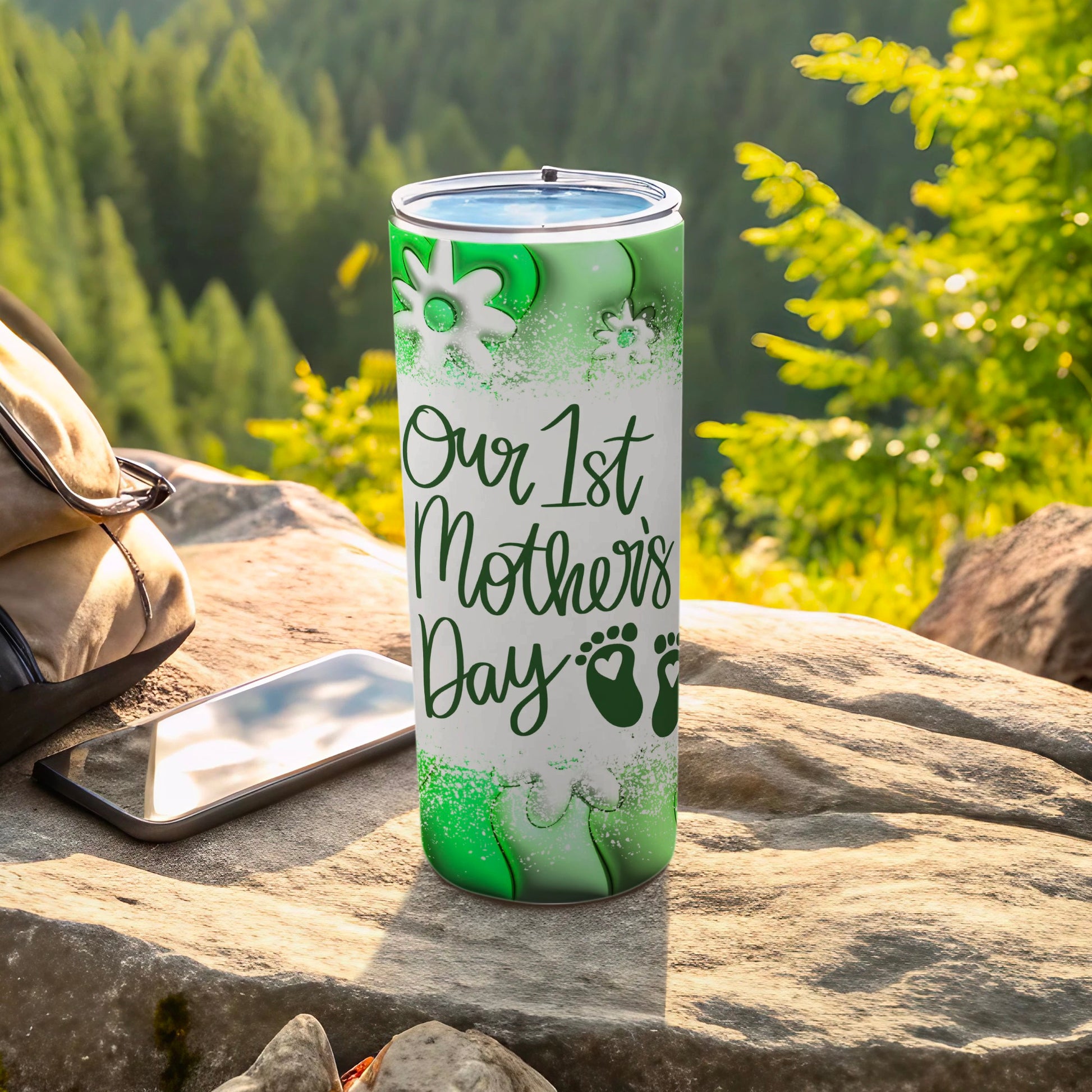 Our 1st Mother's Day Green Scenic Tumbler
