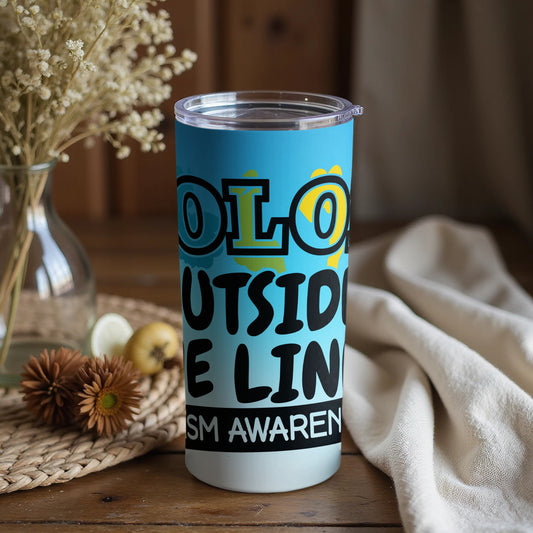 Color Outside the Lines Autism Awareness Tumbler