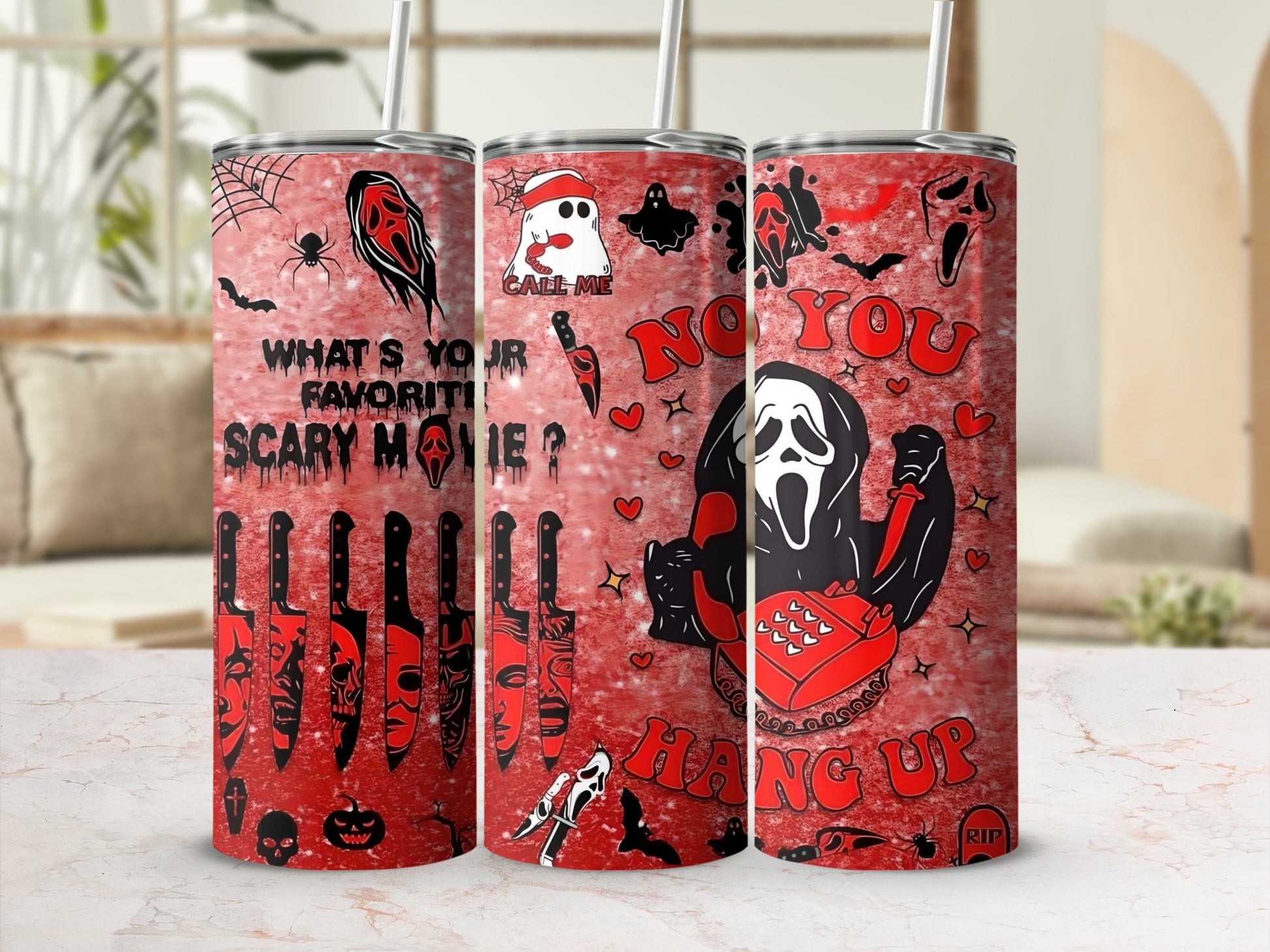Horror Movie Themed Stainless Steel Tumblers