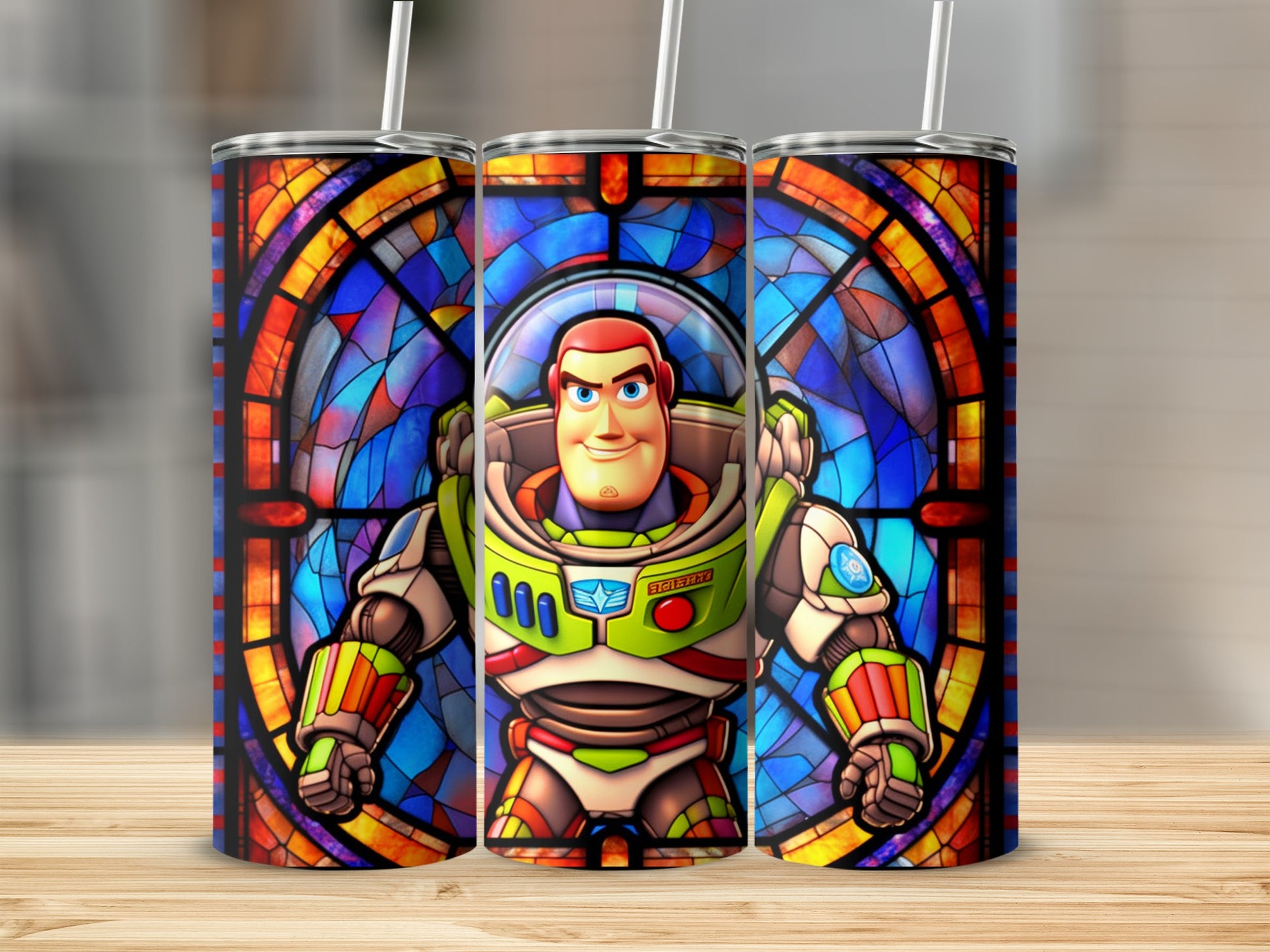 Stained Glass Inspired Buzz Lightyear Tumbler Product