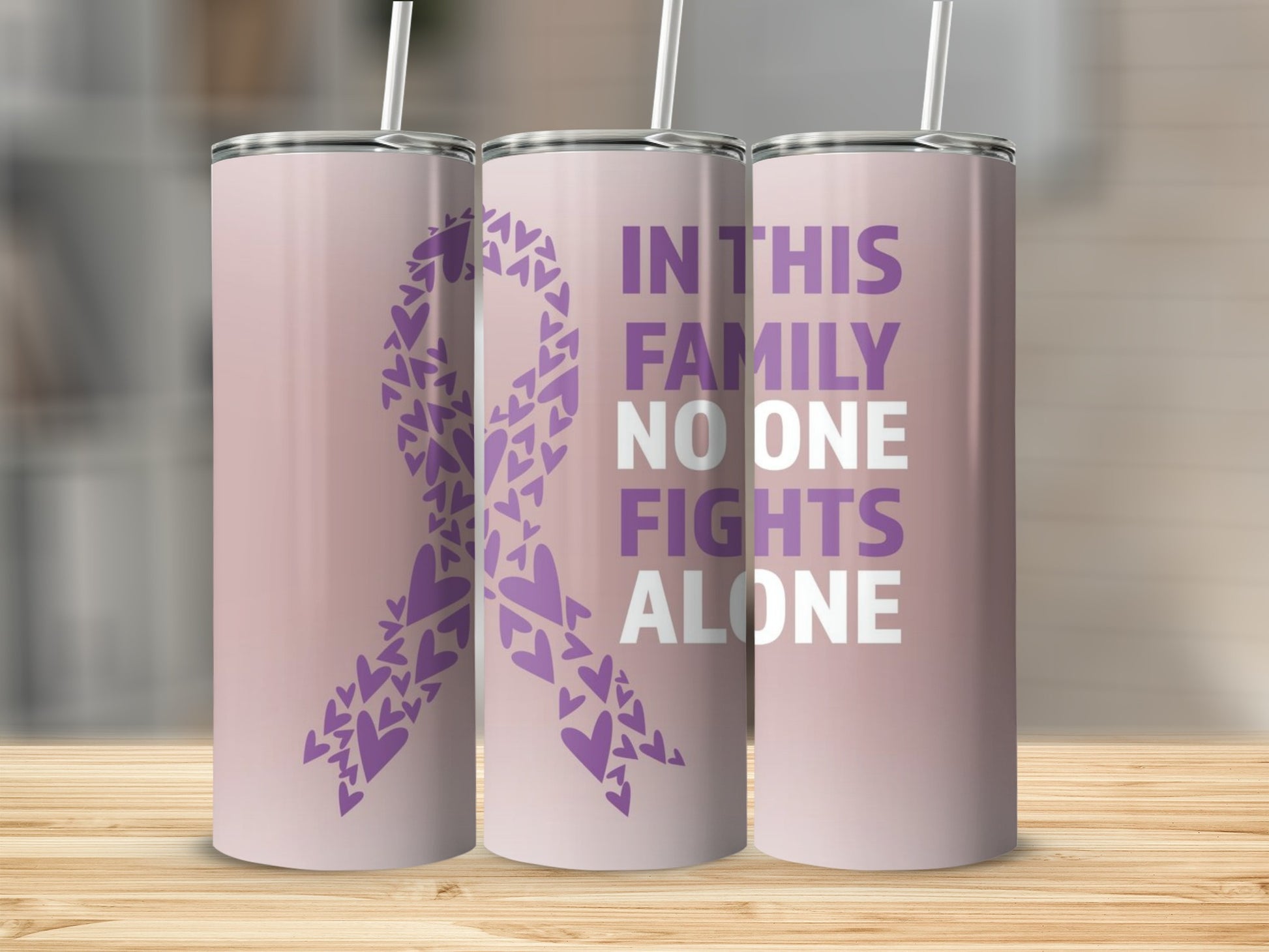 In This Family No One Fights Alone Tumbler