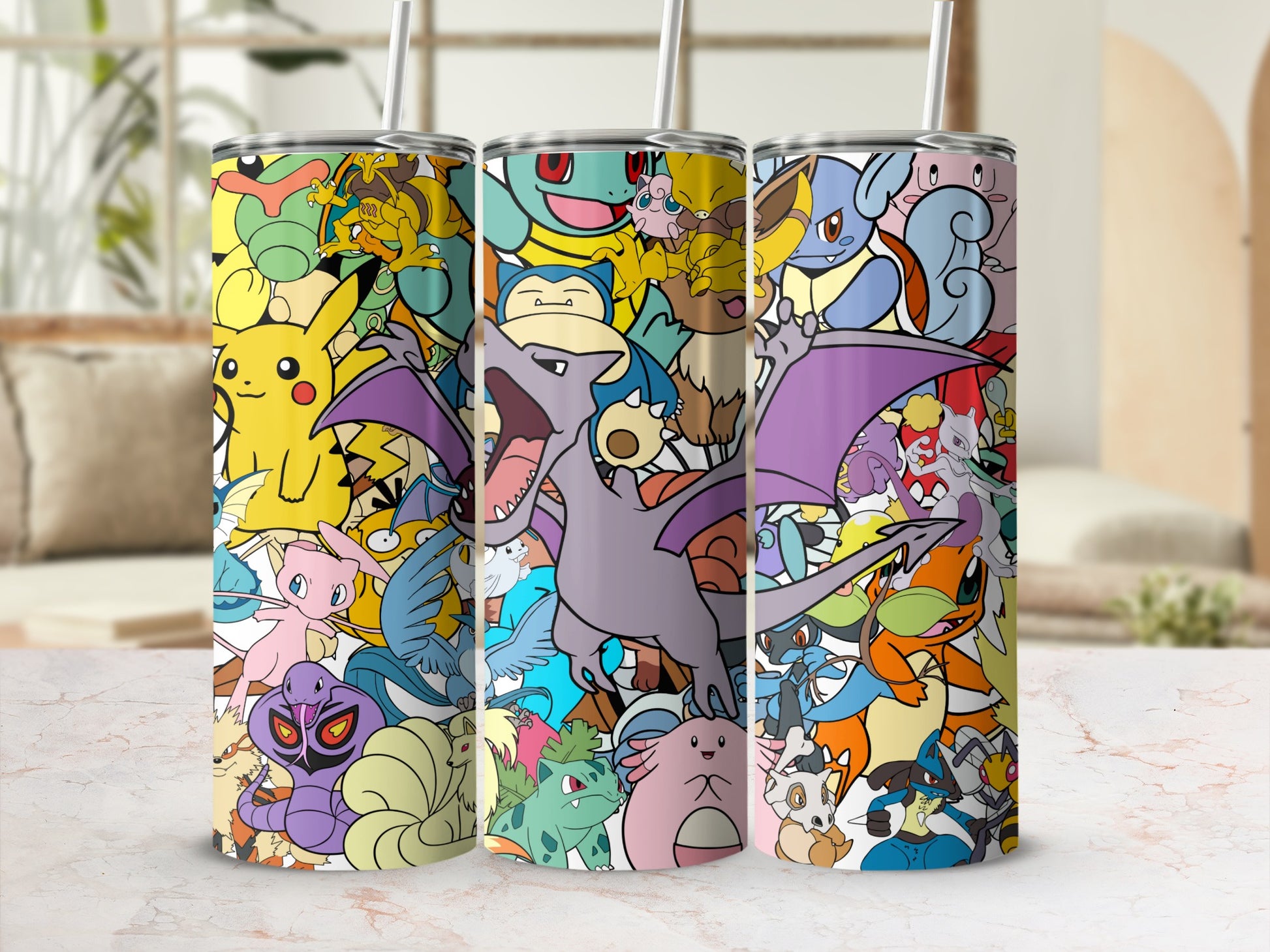 Colorful Cartoon Characters Insulated Tumbler Cup