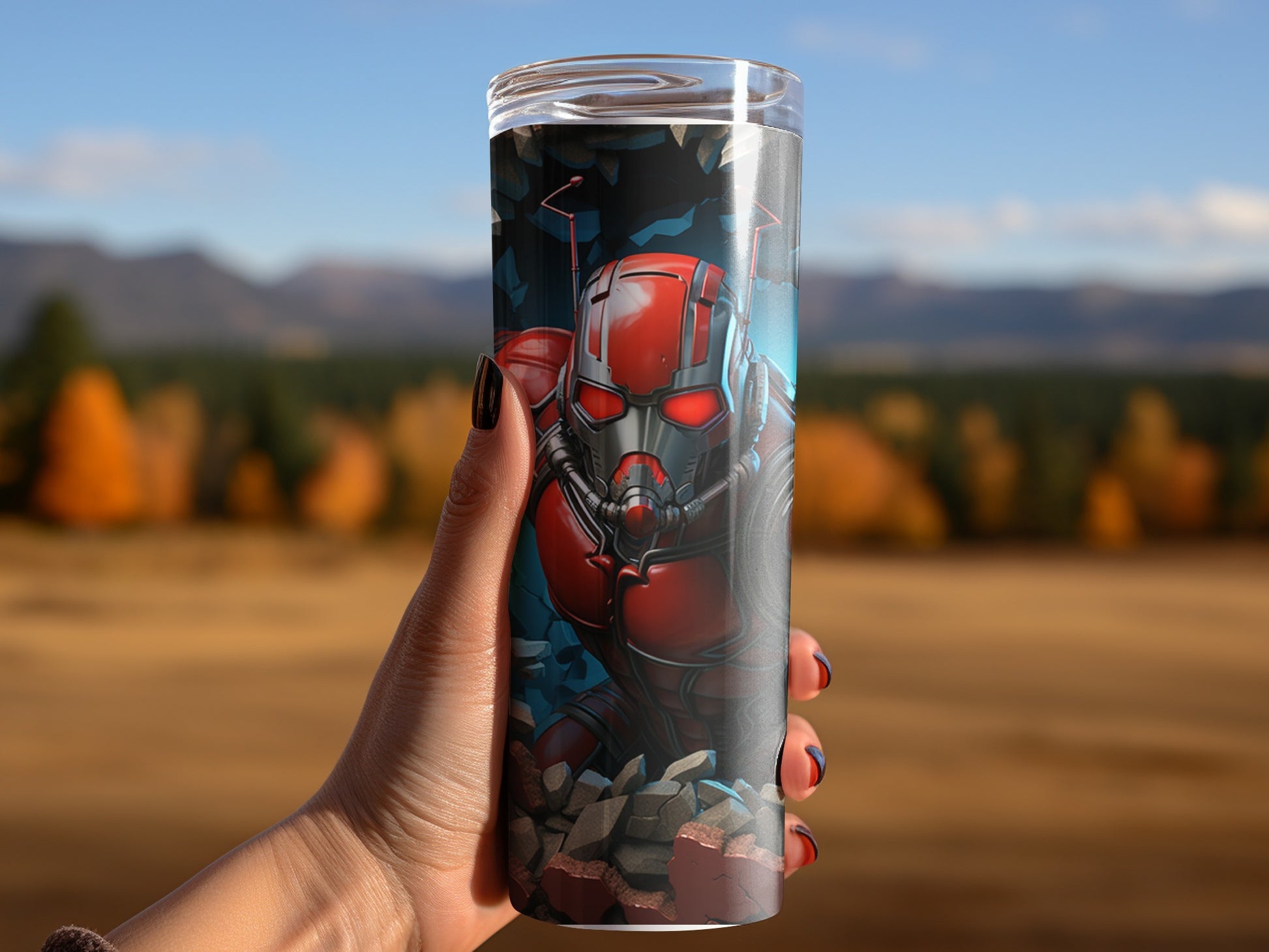 Red Armored Character Design Tumbler Product