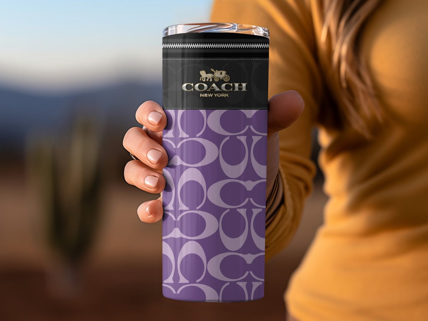 Coach New York Insulated Travel Mug with Logo Print
