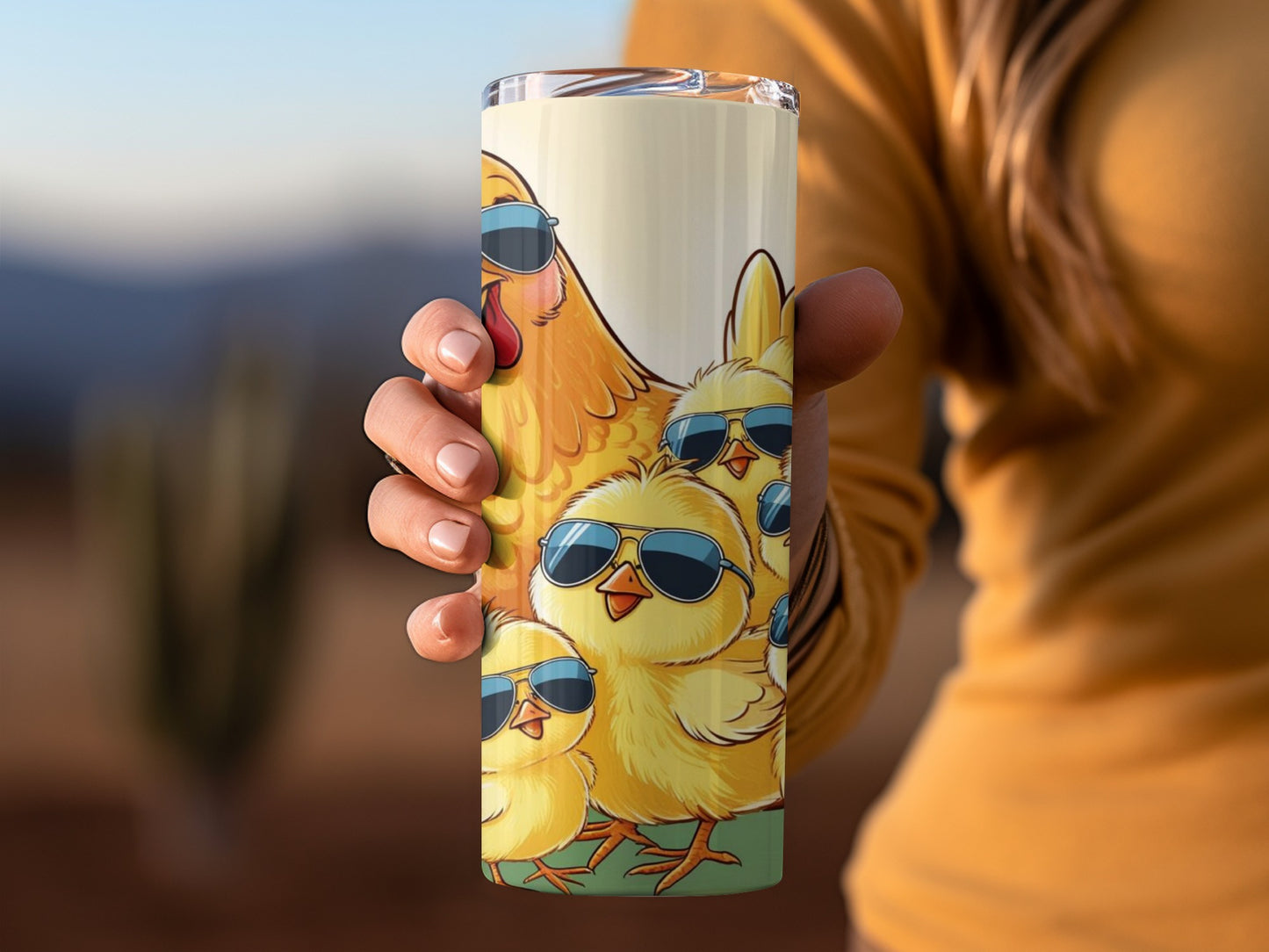 Cool Chicks Wearing Sunglasses Design Tumbler Cup