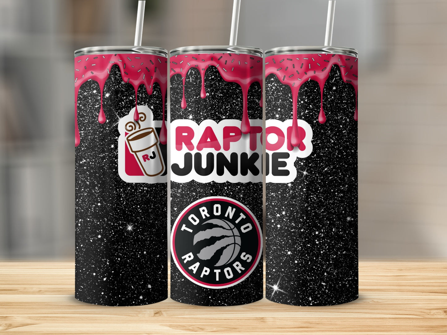 Raptor Junkie Toronto Raptors Tumbler 20oz Cup Gift