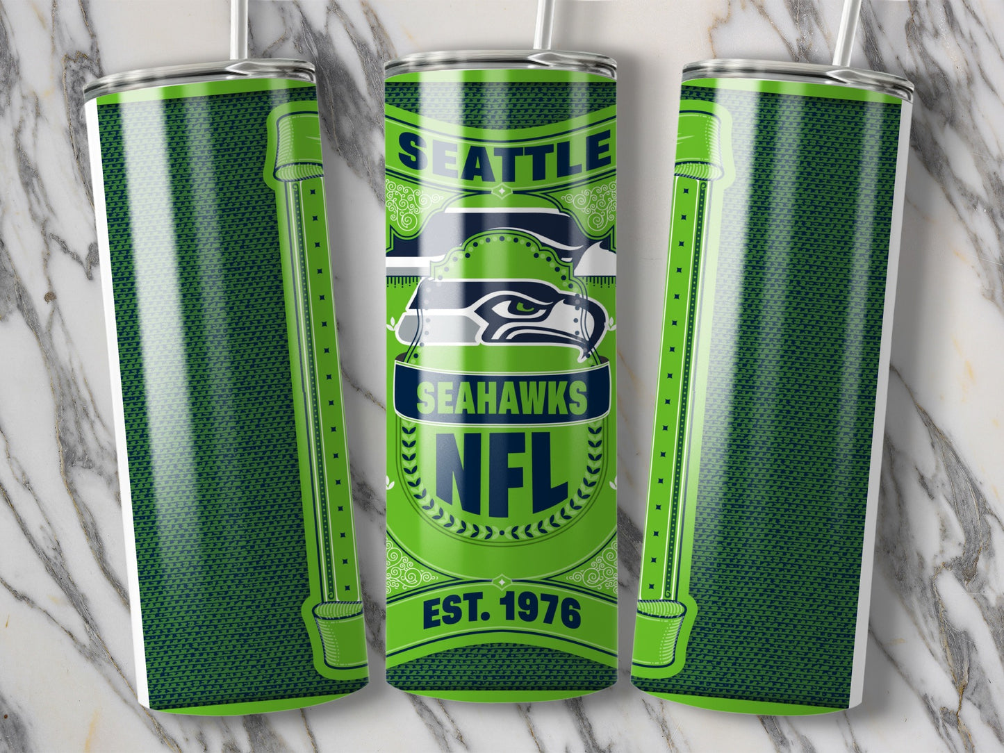 Seattle Seahawks NFL Est 1976 Sports Team Logo Tumbler