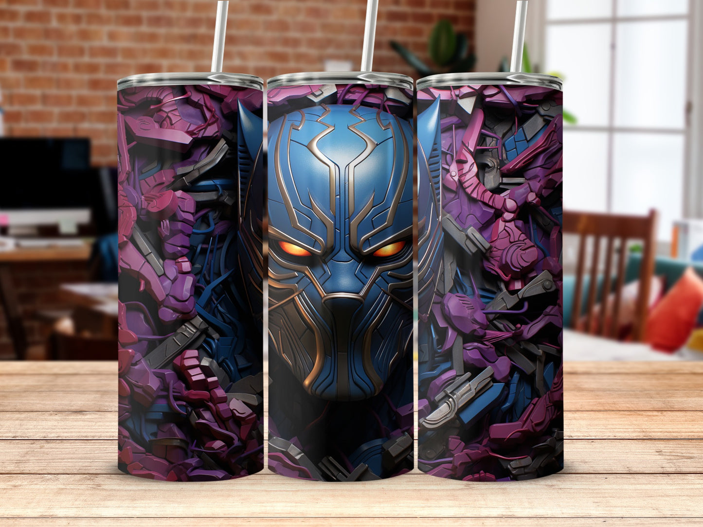 Black Panther Tumblers Action-Packed Design for Fans