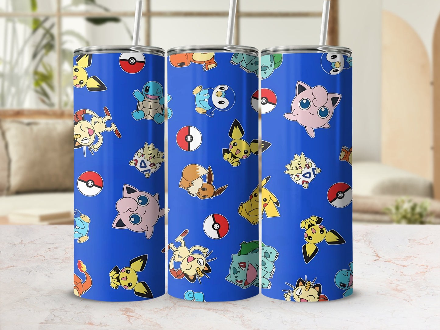 Cute Anime Characters Design Insulated Tumbler Cup