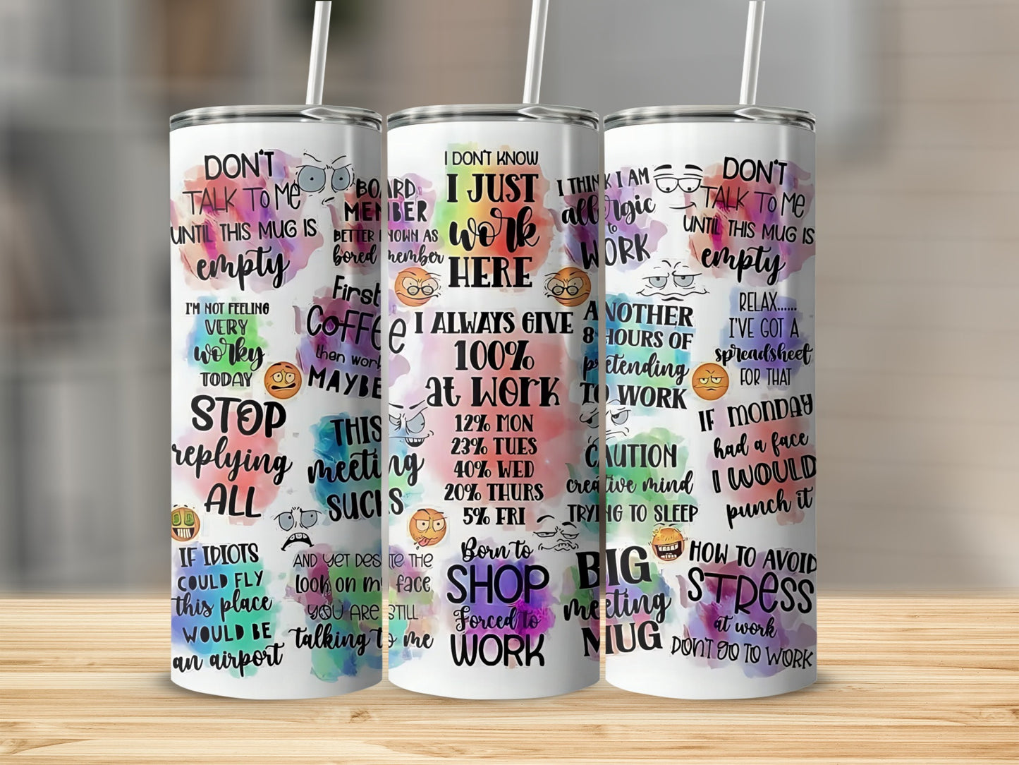Funny and Colorful Motivational Quote Mug for Work