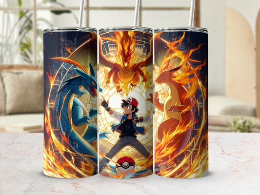 Dragon Battle Design Stainless Steel Tumbler
