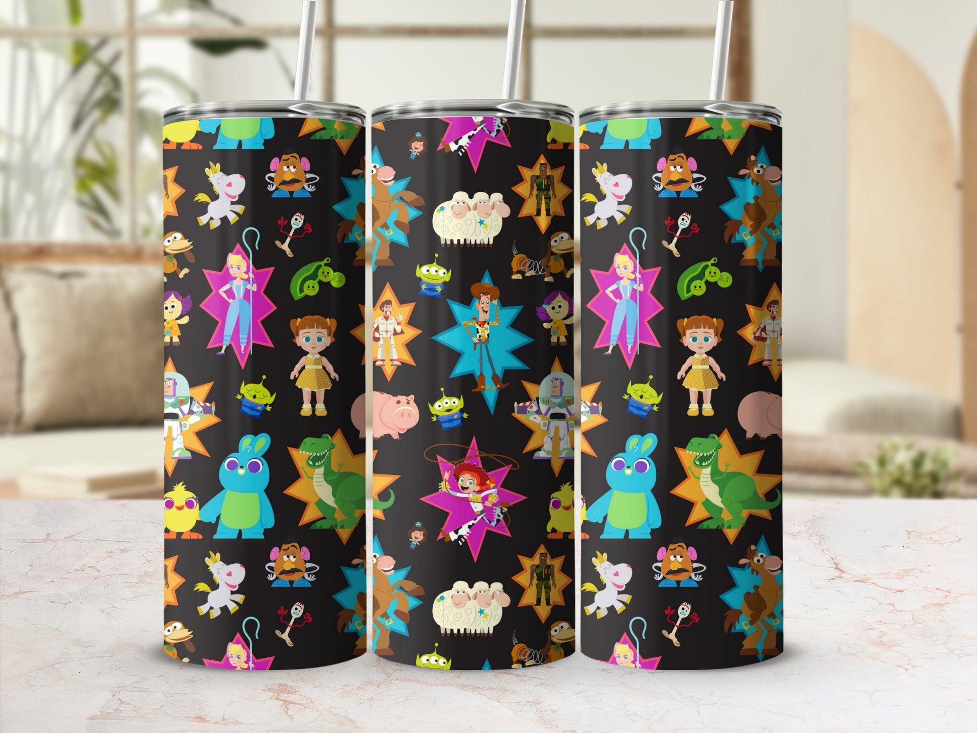 Colorful Cartoon Characters Insulated Tumbler Cup