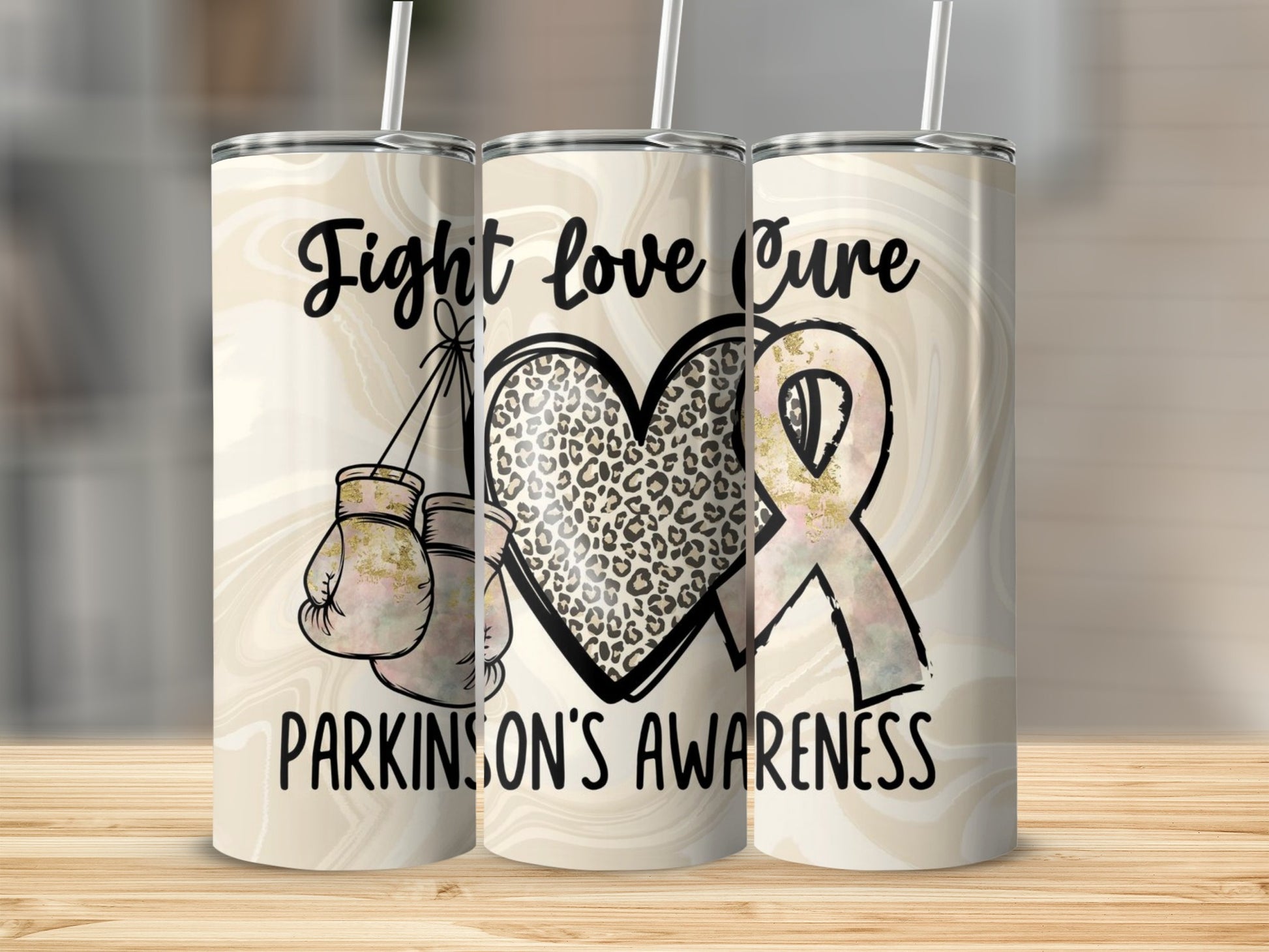 Fight Love Cure Parkinson's Awareness Tumbler