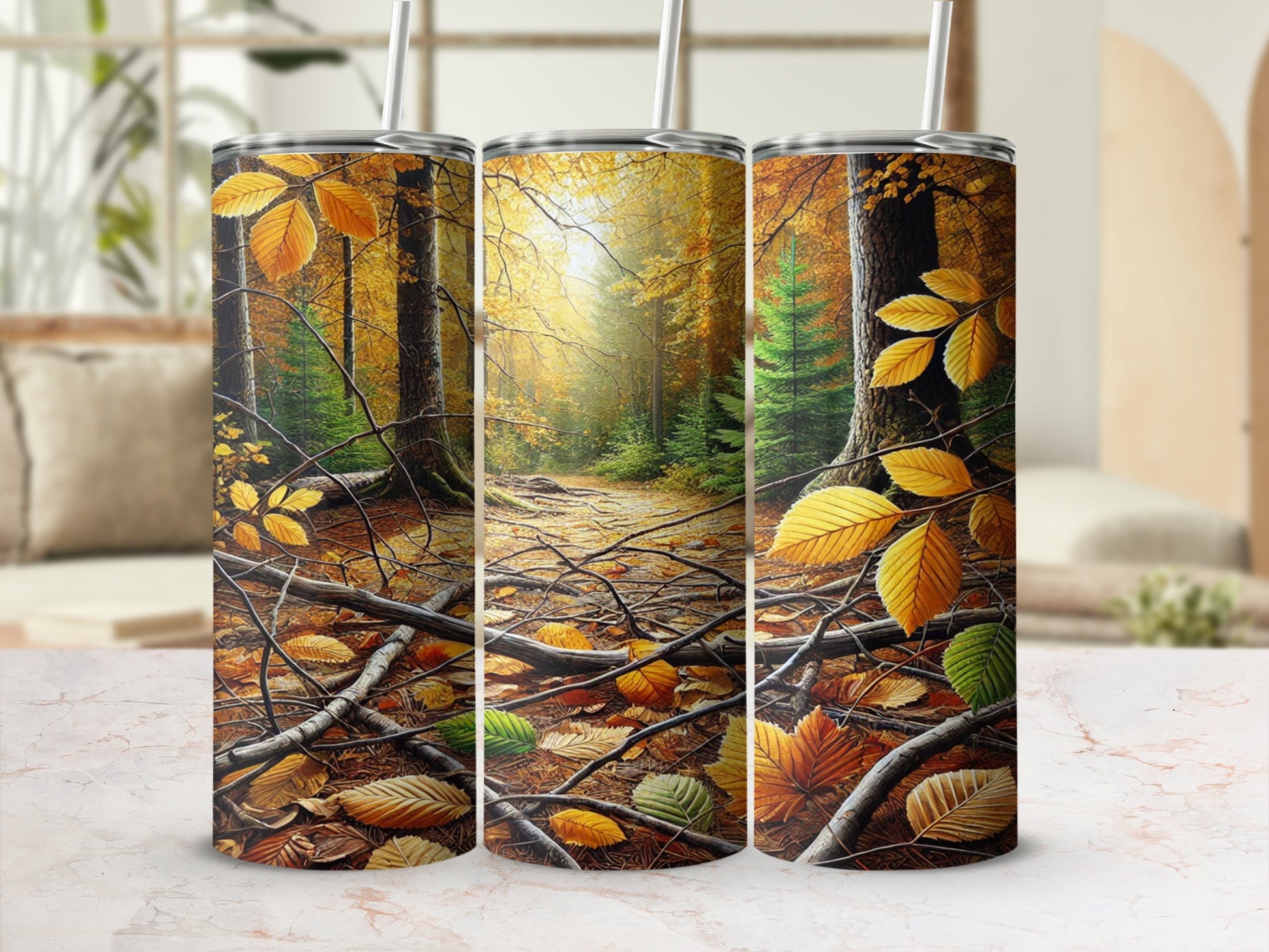Autumn Forest Nature Artistic Tumbler Product