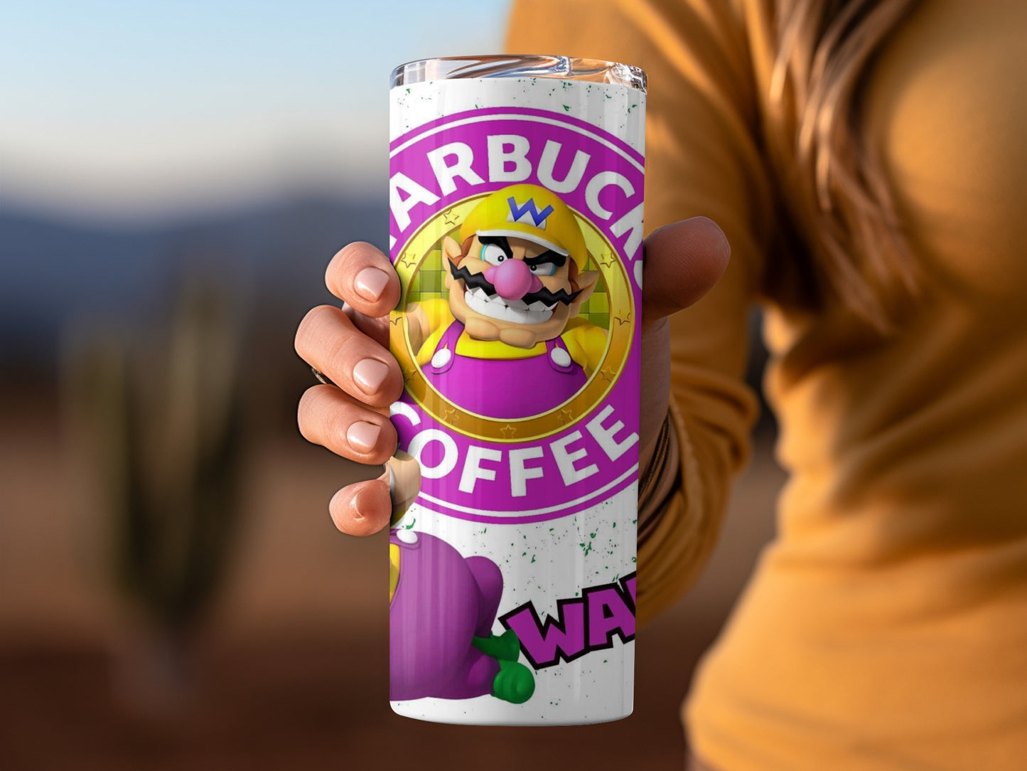 Arbuck Coffee Wario Character Fan Art Tumbler