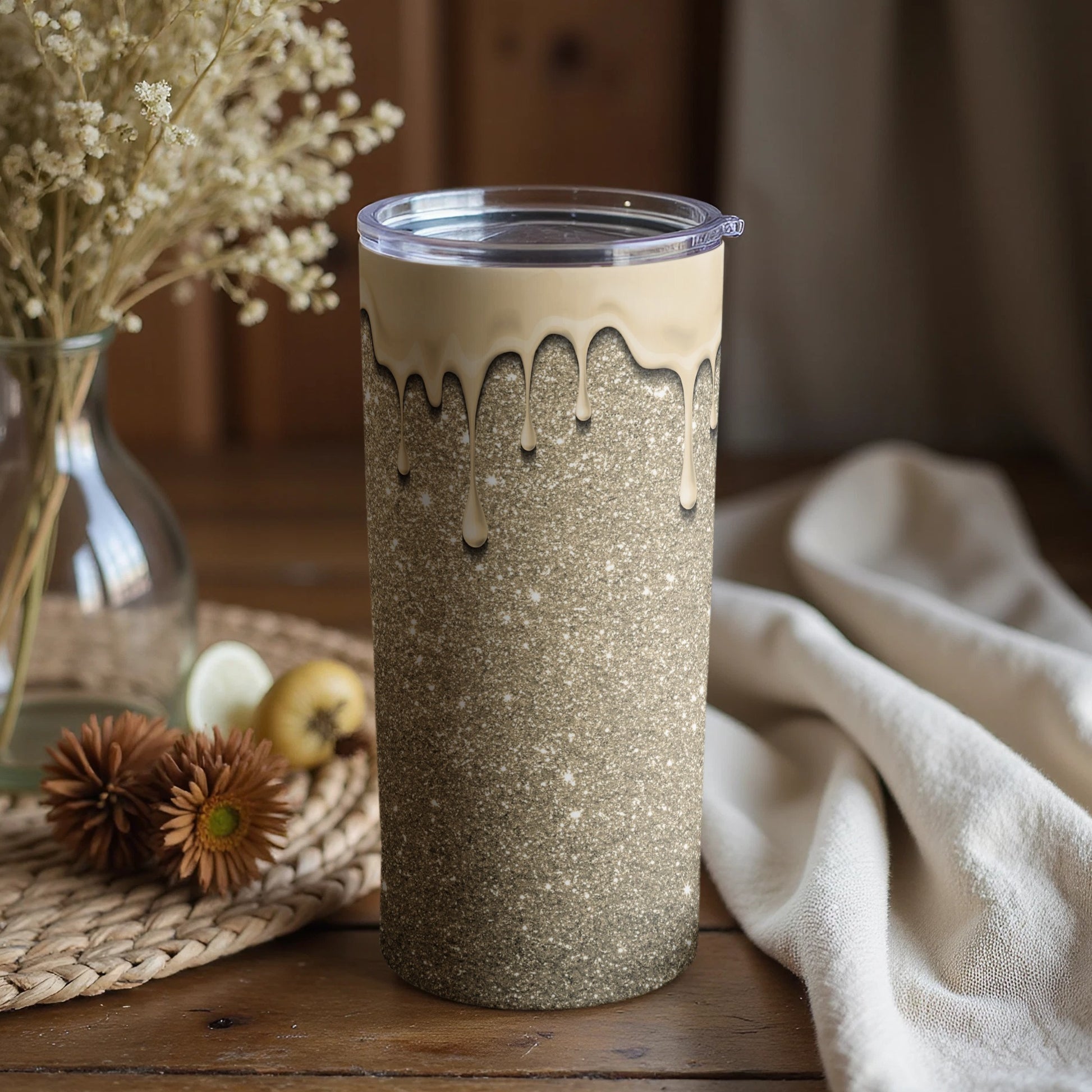 Stylish Insulated Tumbler with Dripping Design