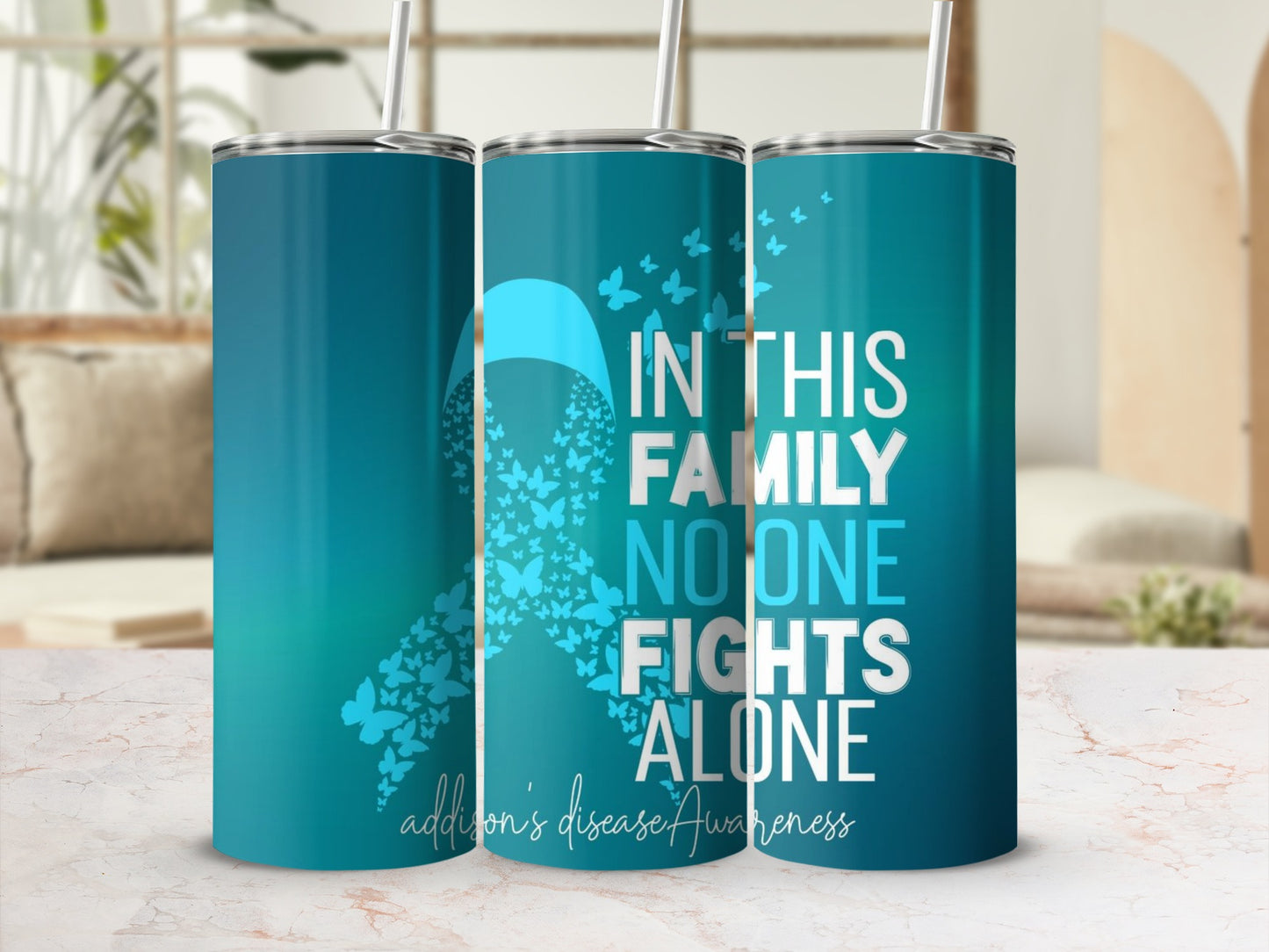 In This Family No One Fights Alone Tumbler