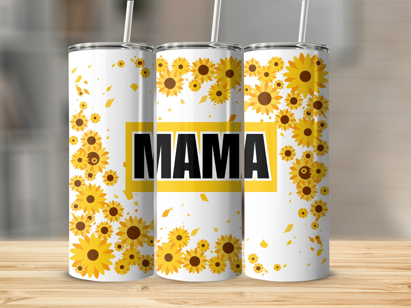 Sunflower Mama Tumbler Personalized Gift for Mom