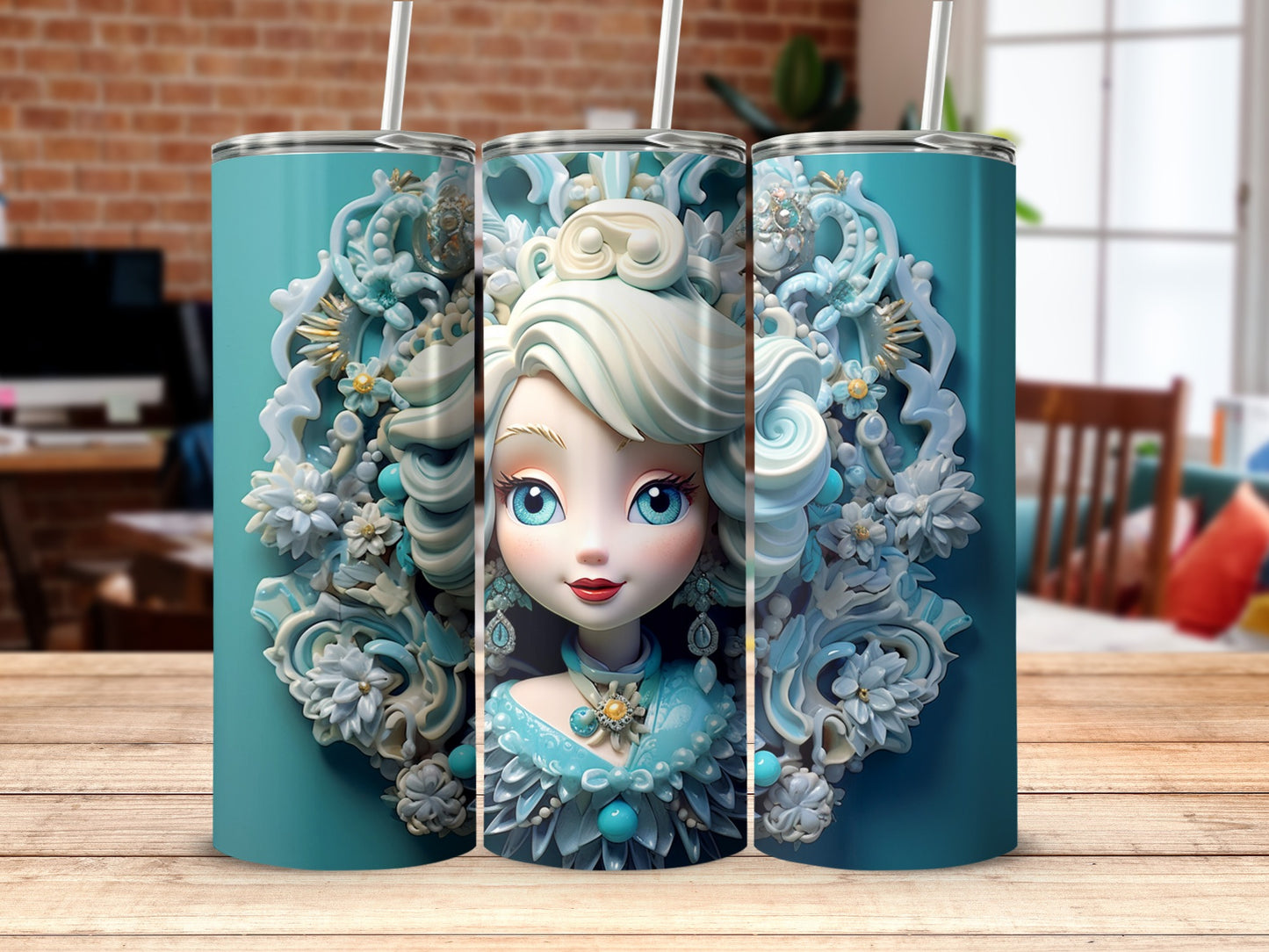 Elegant Floral Queen Artwork Stainless Steel Tumbler