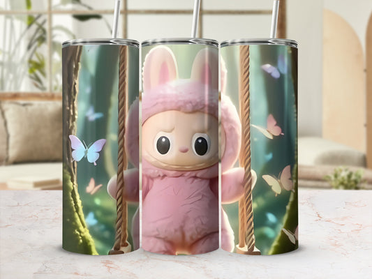 Cute Cartoon Bunny Forest Design Tumbler