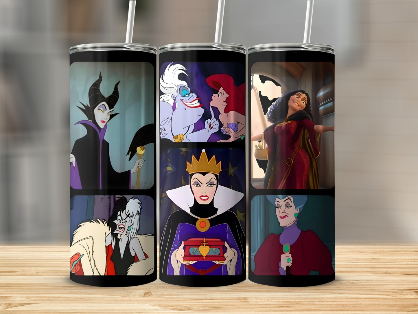 Disney Villains Graphics Tumbler Cup Design